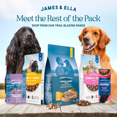 James & Ella Freeze Dried Raw Beef Dog Topper