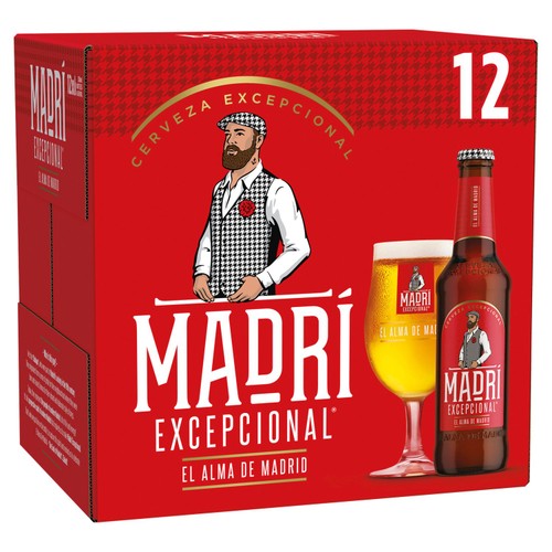 Madri Excepcional Premium Lager Beer Bottle