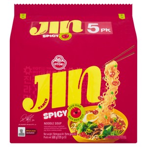 Ottogi Korean Jin Ramen Mild Instant Noodles Multipack 120gx5