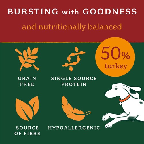 Forthglade Lightly Baked Dry Dog Food Turkey with Sweet Potato