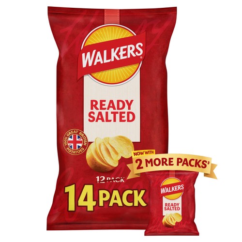 Walkers Ready Salted Multipack Crisps 12 x 25g