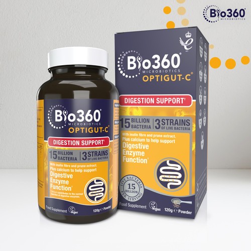 Bio360 OptiGUT-C (15 Billion Bacteria) Powder from Natures Aid