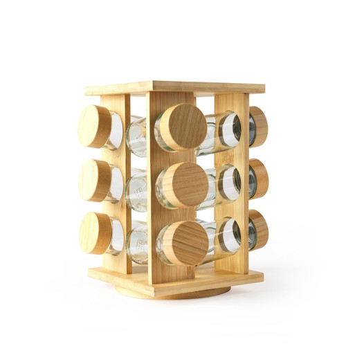 Salter Bamboo 12 Jar Spice Rack FSC 100%