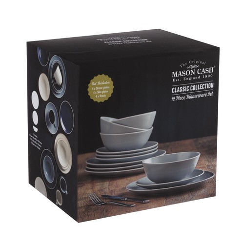 Mason Cash Classic Collection Grey Dinner Set 