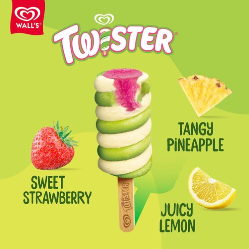 Twister Mini Pineapple Ice Cream Lollies 6x50ml