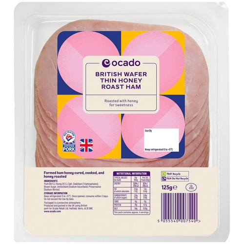 Ocado British Wafer Thin Honey Roast Ham