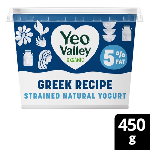 Yeo Valley Organic Greek Recipe 5% Strained Natural Yogurt