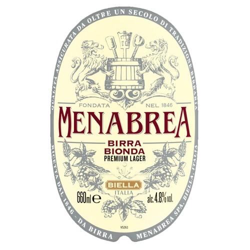 Menabrea Bionda Lager Beer Bottle