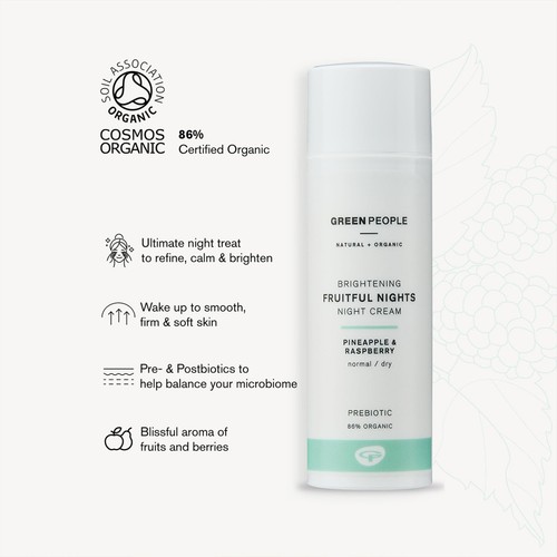Green People Organic Night Cream, Fruitful Nights, Vegan