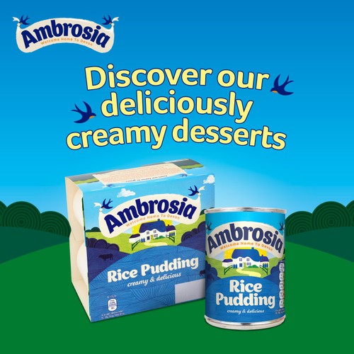 Ambrosia Rice Pudding Dessert Snack Pots