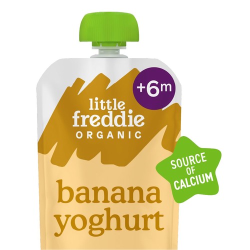 Little Freddie Banana Greek Style Yoghurt Baby Food Pouch 6+ Months