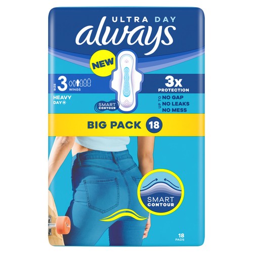 Always Sanitary Towels Ultra Day & Night (Size 3) Wings