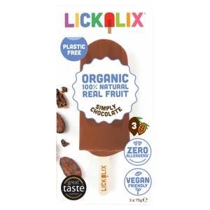 Lickalix Organic Simply Chocolate Ice Lollies