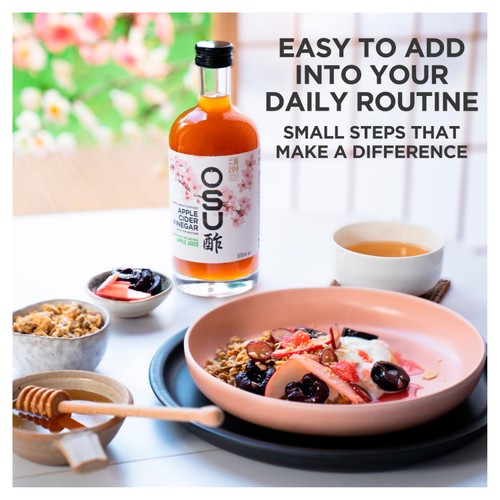 OSU Raw Apple Cider Vinegar with The Mother, Apple Juice Blend