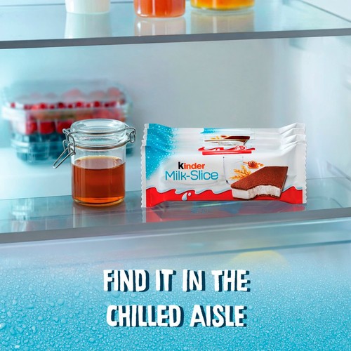 Kinder Milk Slice Chilled Snack Bar 3pk