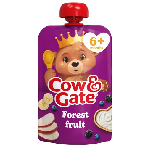 Cow & Gate Fruit Pouch Forest Fruit Smoothie Baby Food Snack 4+ Months