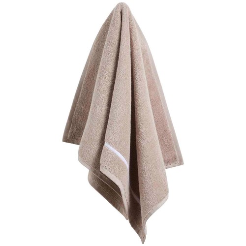 M&S X Kelly Hoppen, Baretta Stitch Towel, Hand Towel, Taupe