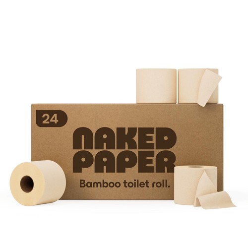 Naked Paper Unbleached Super Soft Extra Long Bamboo Toilet Paper