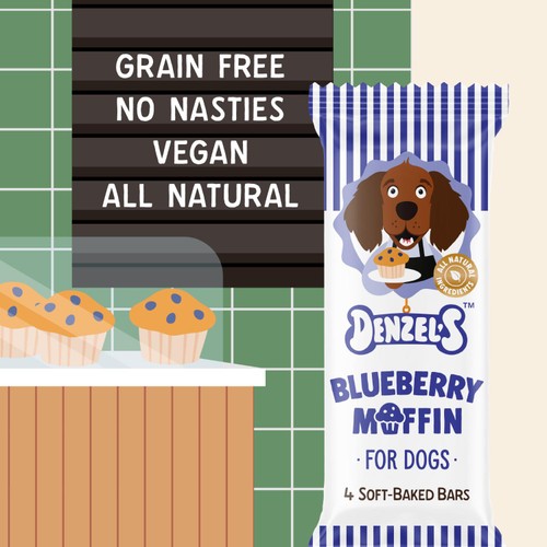 Denzels Blueberry Muffin Soft-Baked Bars for Dogs