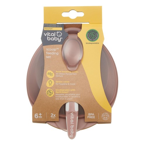 Vital Baby Nourish Scoop Feeding Set 2pk - natural berry