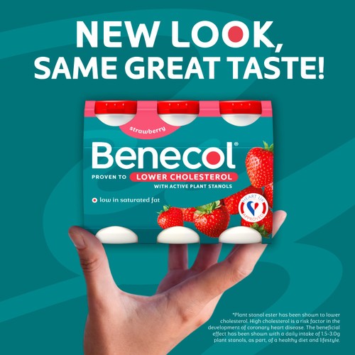 Benecol Cholesterol Lowering Yogurt Drink Strawberry