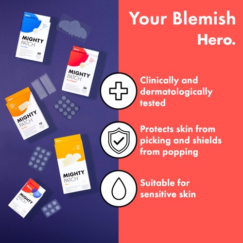 Hero Mighty Patch Duo Spot Patches, 6x Day & 6x Night Hydrocolloid Patches