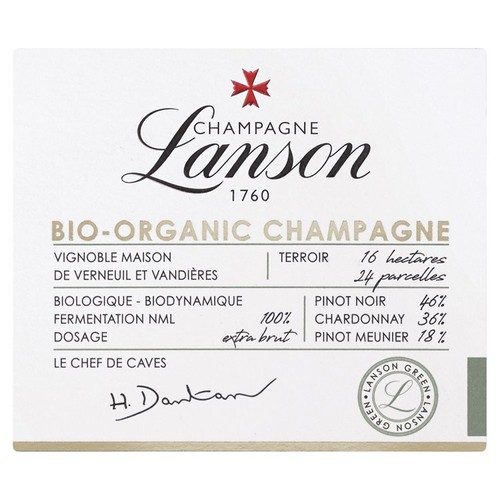 Lanson Organic Green Label Champagne