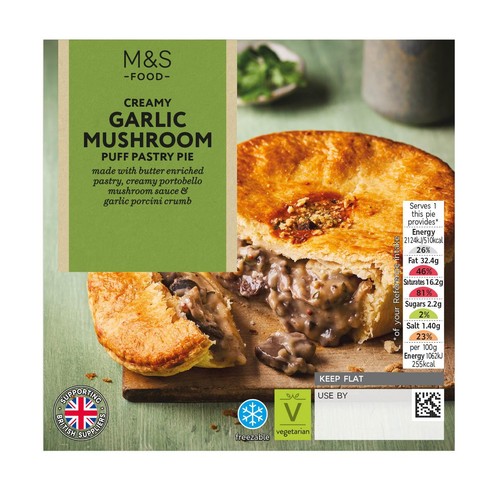 M&S Creamy Garlic Mushroom Pie