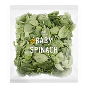 M&S Young Spinach Washed & Ready to Cook