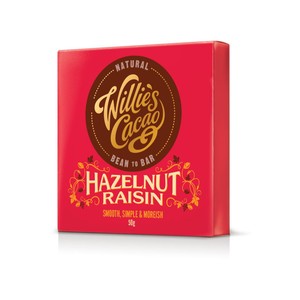 Willie's Cacao Hazelnut Raisin 70% Dark Chocolate Bar Vegan