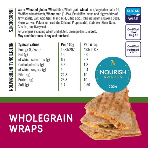Fitbakes Low Carb Tortilla Wraps Keto Bread Protein Wrap