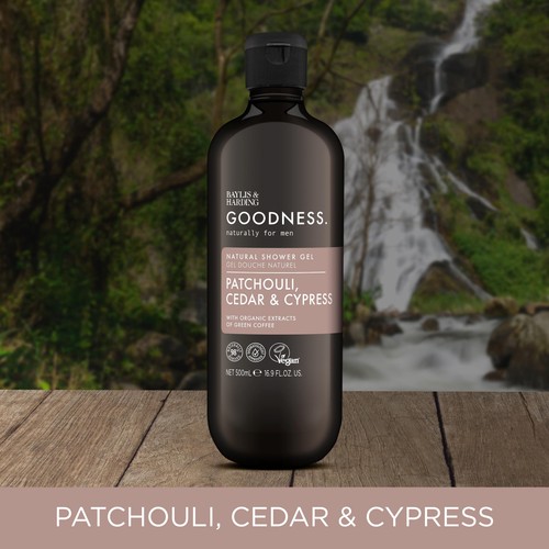 Baylis & Harding Goodness Mens Shower Gel - Patchouli, Cedar & Cypress