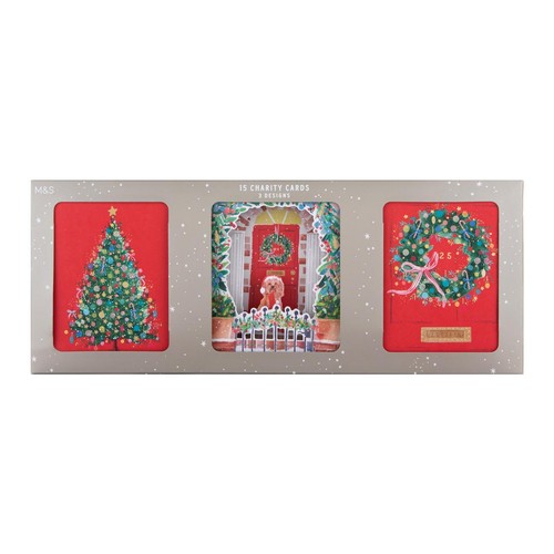 M&S Wreath Trio Luxury Cards Multipack