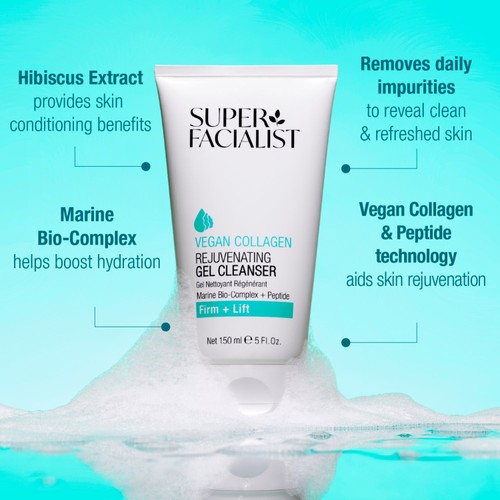 Super Facialist Vegan Collagen Brightening Gel Cleanser