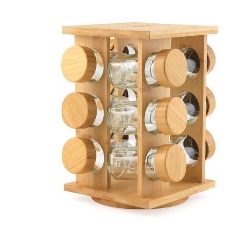 Salter Bamboo 12 Jar Spice Rack FSC 100%