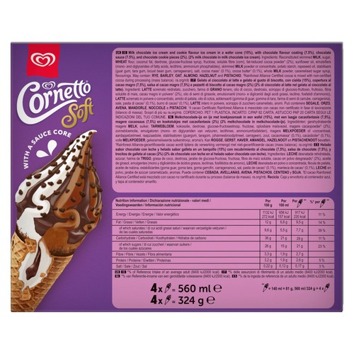Cornetto Soft Cookies & Chocolate Ice Cream Cones