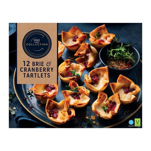 M&S Collection 12 Brie Cranberry Tartlets Ocado
