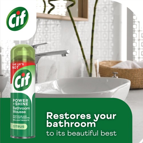 Cif Power & Shine Mousse Bathroom Cleaner Citrus