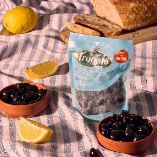 Fragata Marinated Pitted Black Olives With Sea Salt