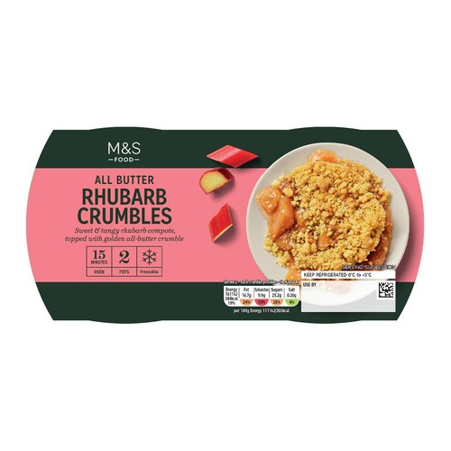 M&S Rhubarb Crumbles