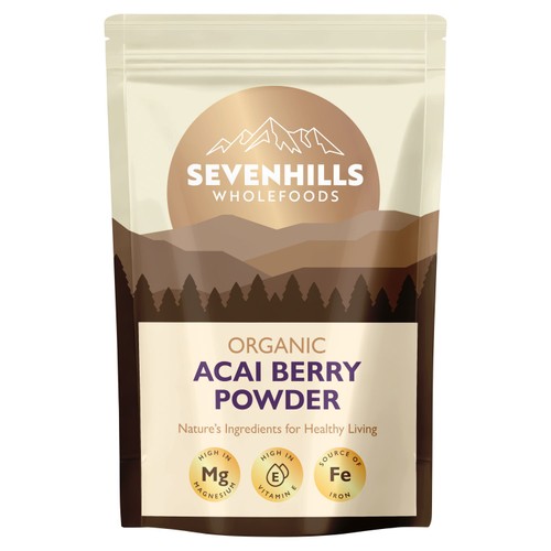 Sevenhills Wholefoods Organic Acai Berry Powder, Freeze-Dried.