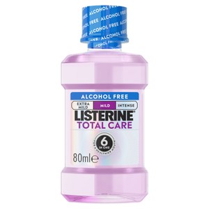 Listerine Total Care Milder Taste Zero Alcohol 10-in-1 Benefit Mouthwash 80ml
