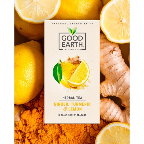 Good Earth Teabags Lemon, Ginger & Turmeric