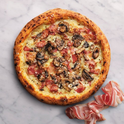 Crosta Mollica Rustica Sourdough Pizza with Pancetta & Mushrooms