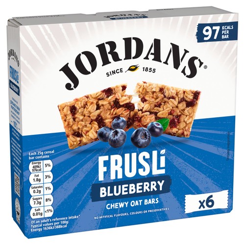 Jordans Frusli Juicy Blueberries Cereal Bars