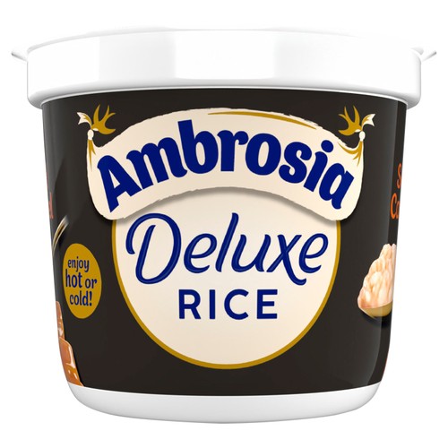 Ambrosia Deluxe Rice Pudding Salted Caramel Dessert Snack Pots