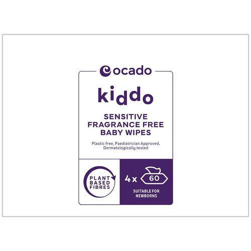 Ocado Kiddo Sensitive Fragrance Free Baby Wipes, Multipack