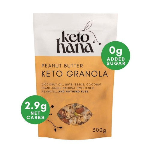 Keto Hana Peanut Butter Low Sugar Granola