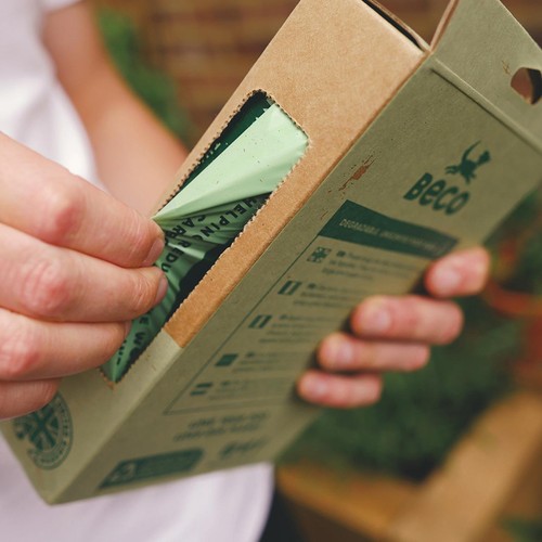 Beco Dog Poop Bags, Unscented with Handles,