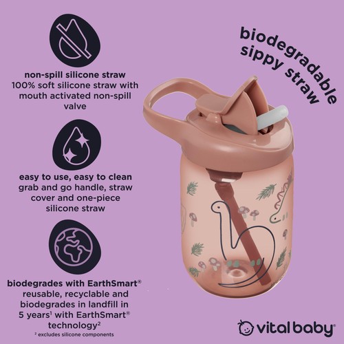 Vital Baby Hydrate Sippy Straw - natural berry